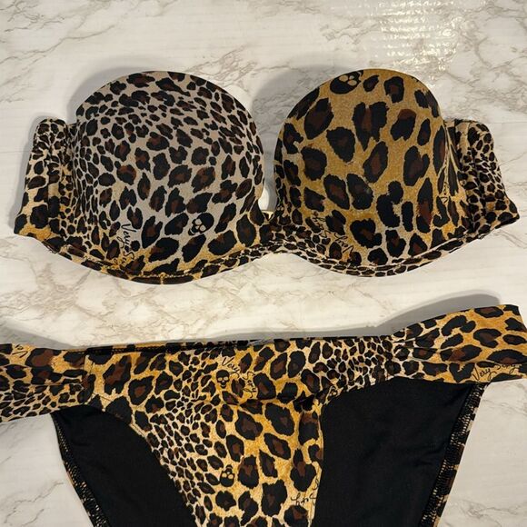 Victoria’s Secret Y2K strapless double cup push up bikini swimsuit 34A small - Picture 3 of 13